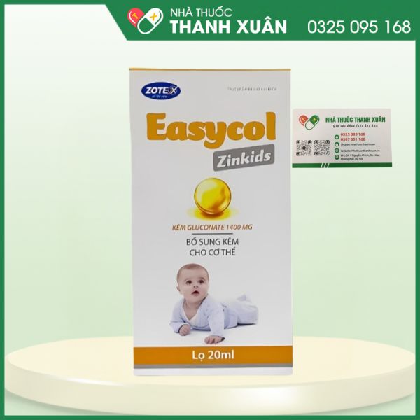 Easycol Zinkids giúp tăng đề kháng, hỗ trợ nhanh bình phục vết thương